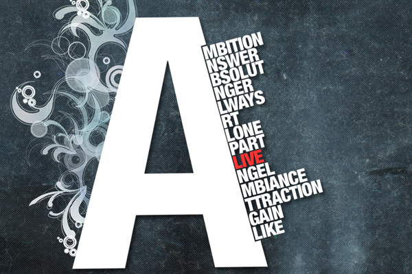 a words typography poster
