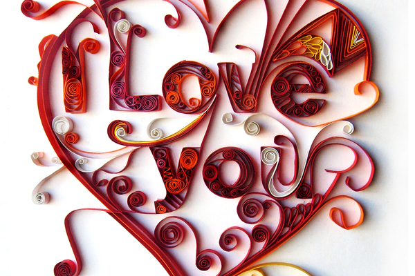 I love you typography poster